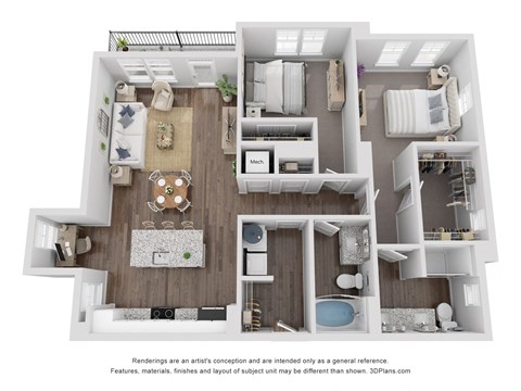 B2 Floorplan 1189 SFT